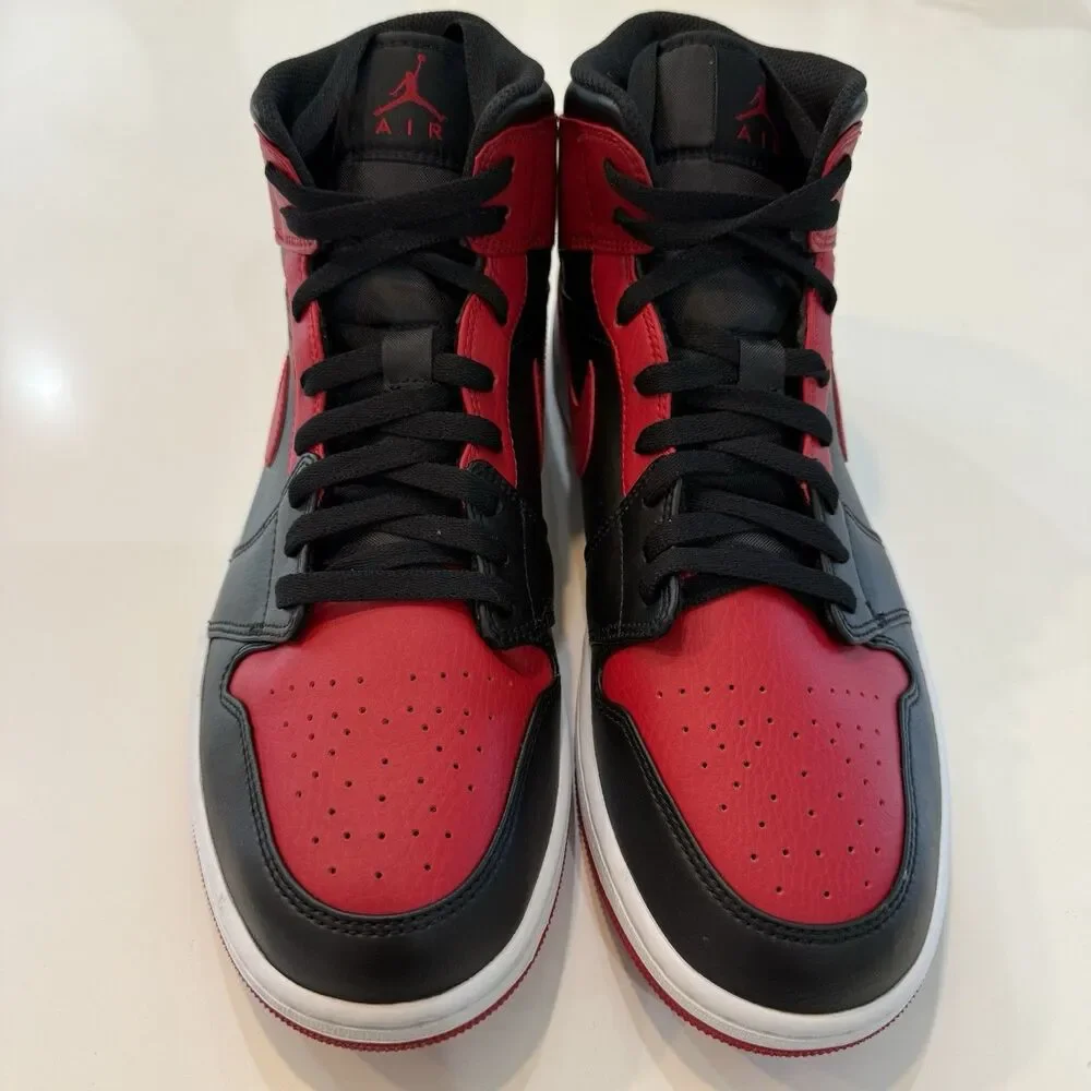 Size 12 - Men's Air Jordan 1 Mid Banned (2020) 554724 074 Brand New with Box